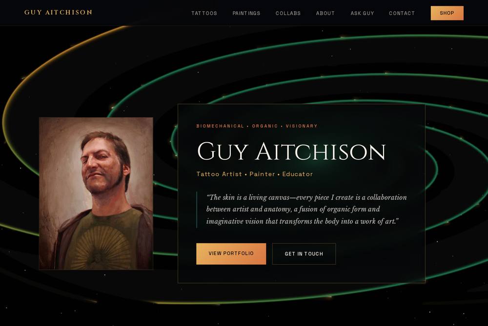 Guy Aitchison — website built by TattooNOW