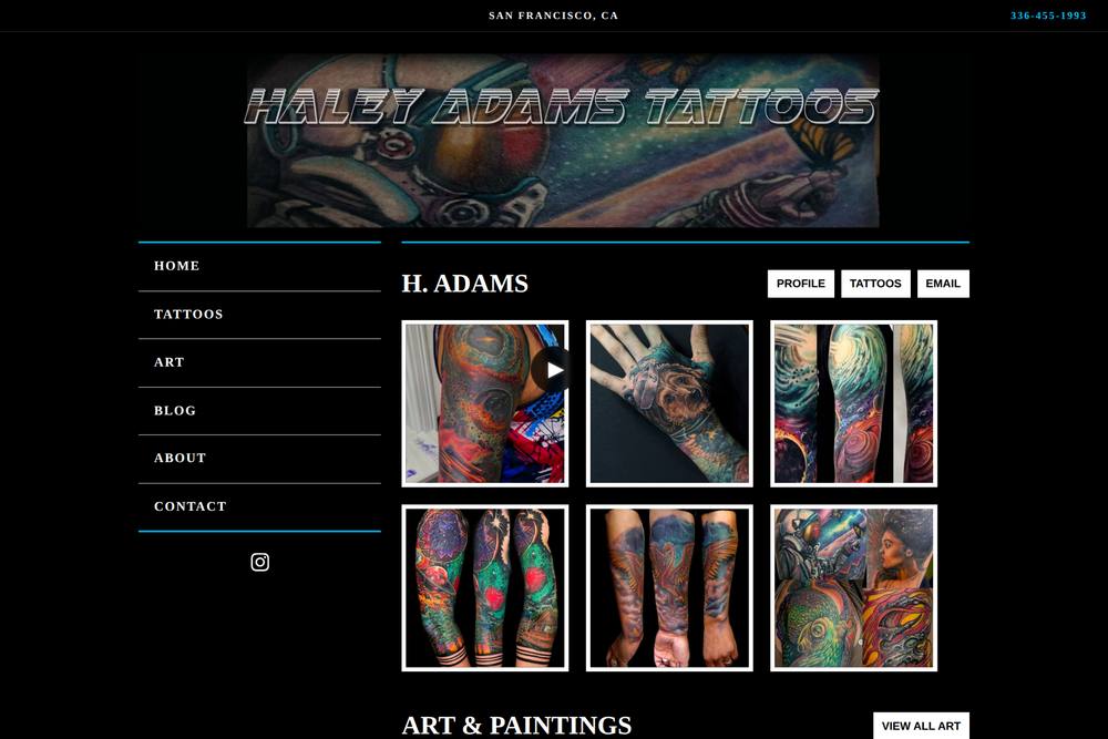 Haley Adams Tattoo website